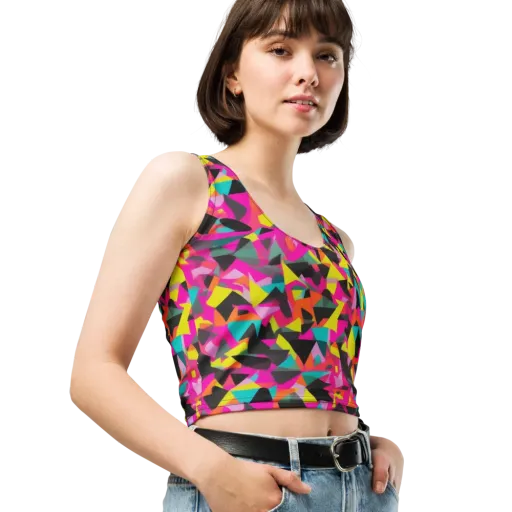 Afterparty Geometry on a Crop Top