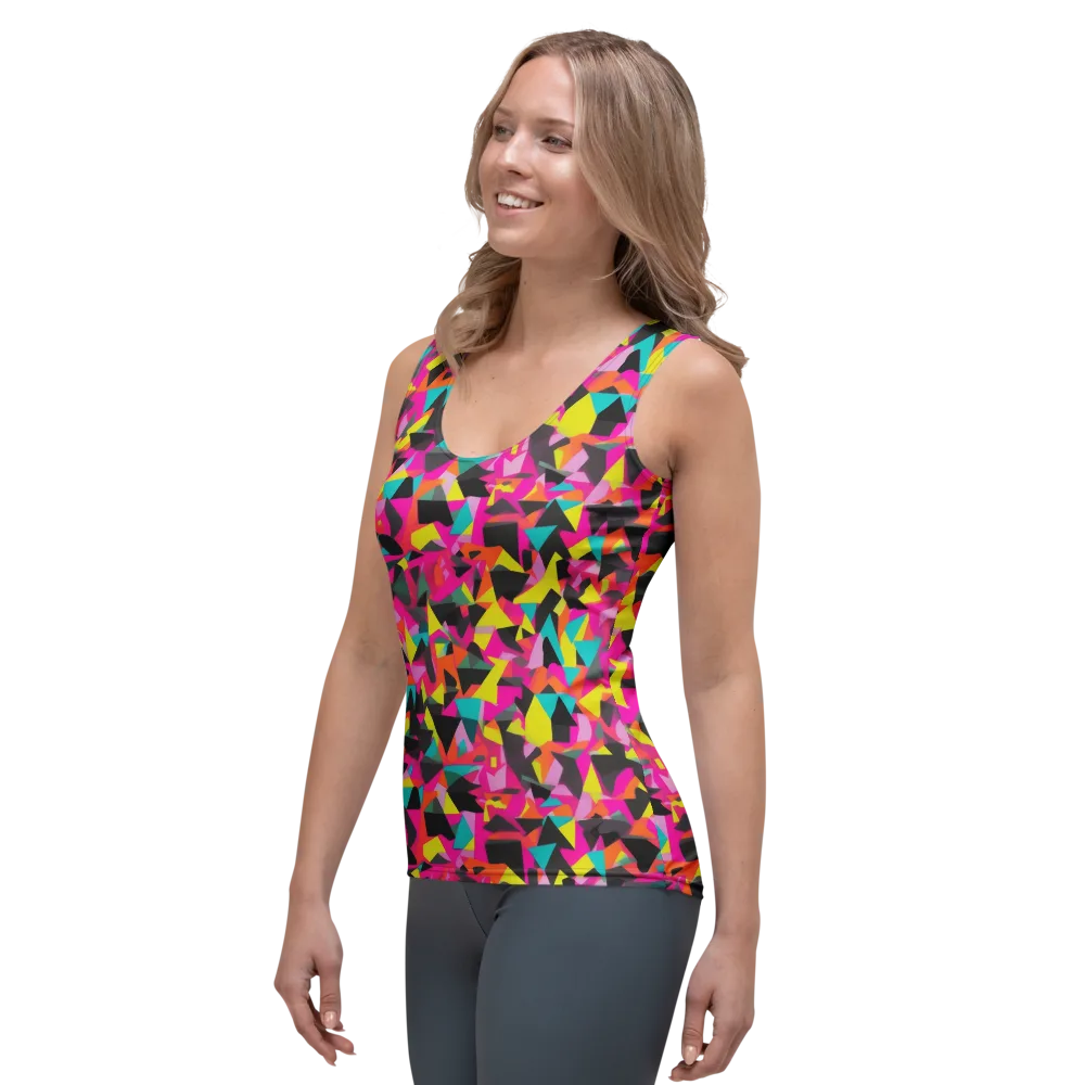 Afterparty Geometry on Women's Tank Top — Left Front