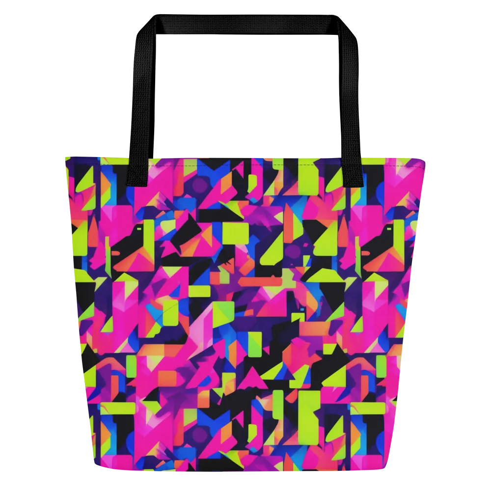 Synthetic Summer on Large Tote Bag W/ Pocket — Front