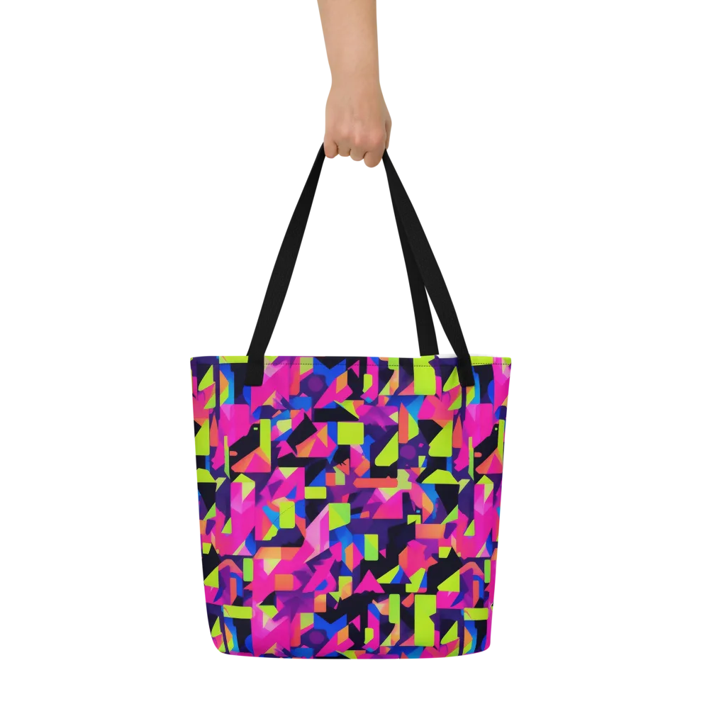 Synthetic Summer on Large Tote Bag W/ Pocket — Front