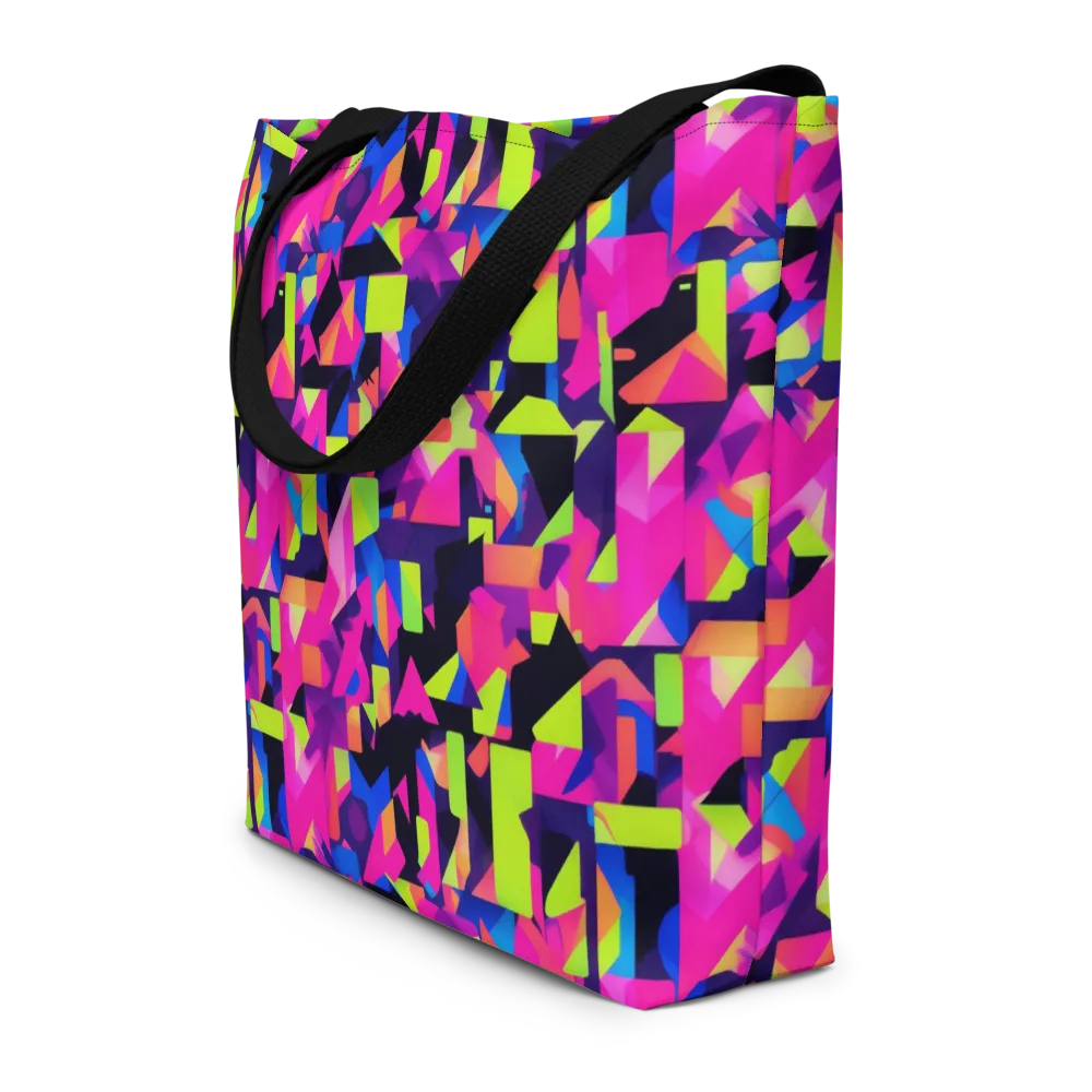 Synthetic Summer on Large Tote Bag W/ Pocket — Front