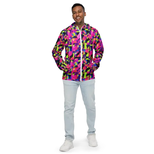 Synthetic Summer on a Men's Windbreaker