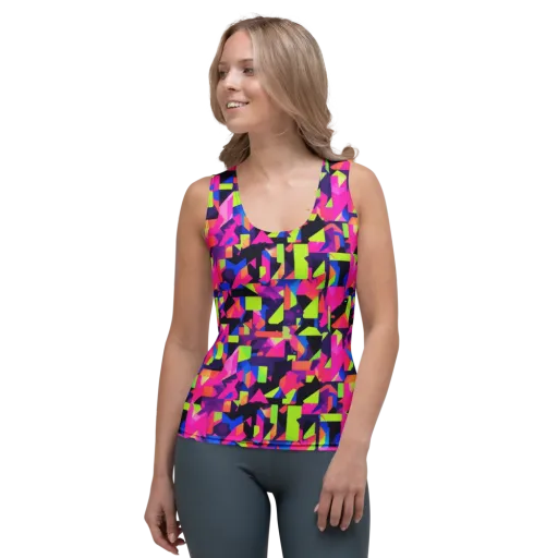 Synthetic Summer on a Women's Tank Top