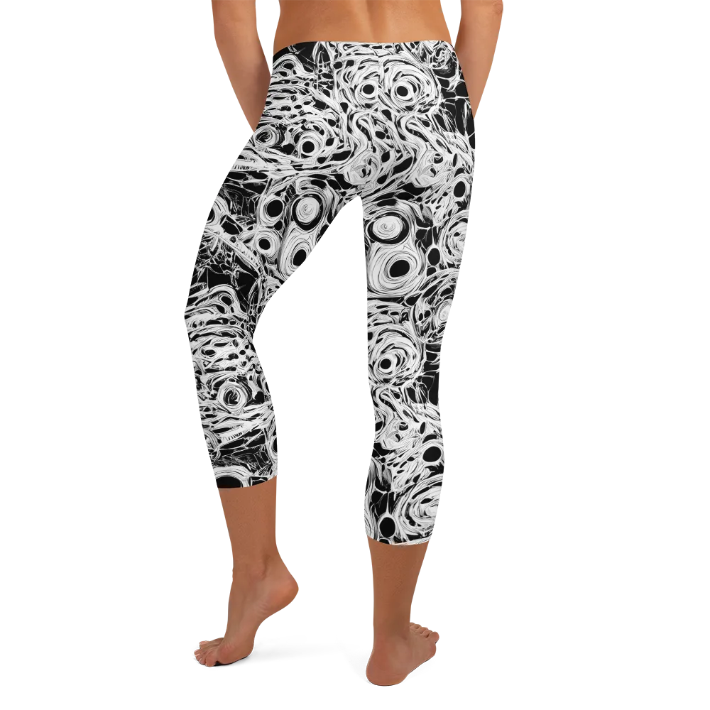 Noir Organism on Capri Leggings — Back