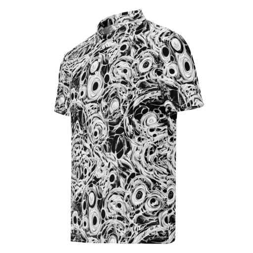 Noir Organism on a Men's Slim Fit Polo Shirt