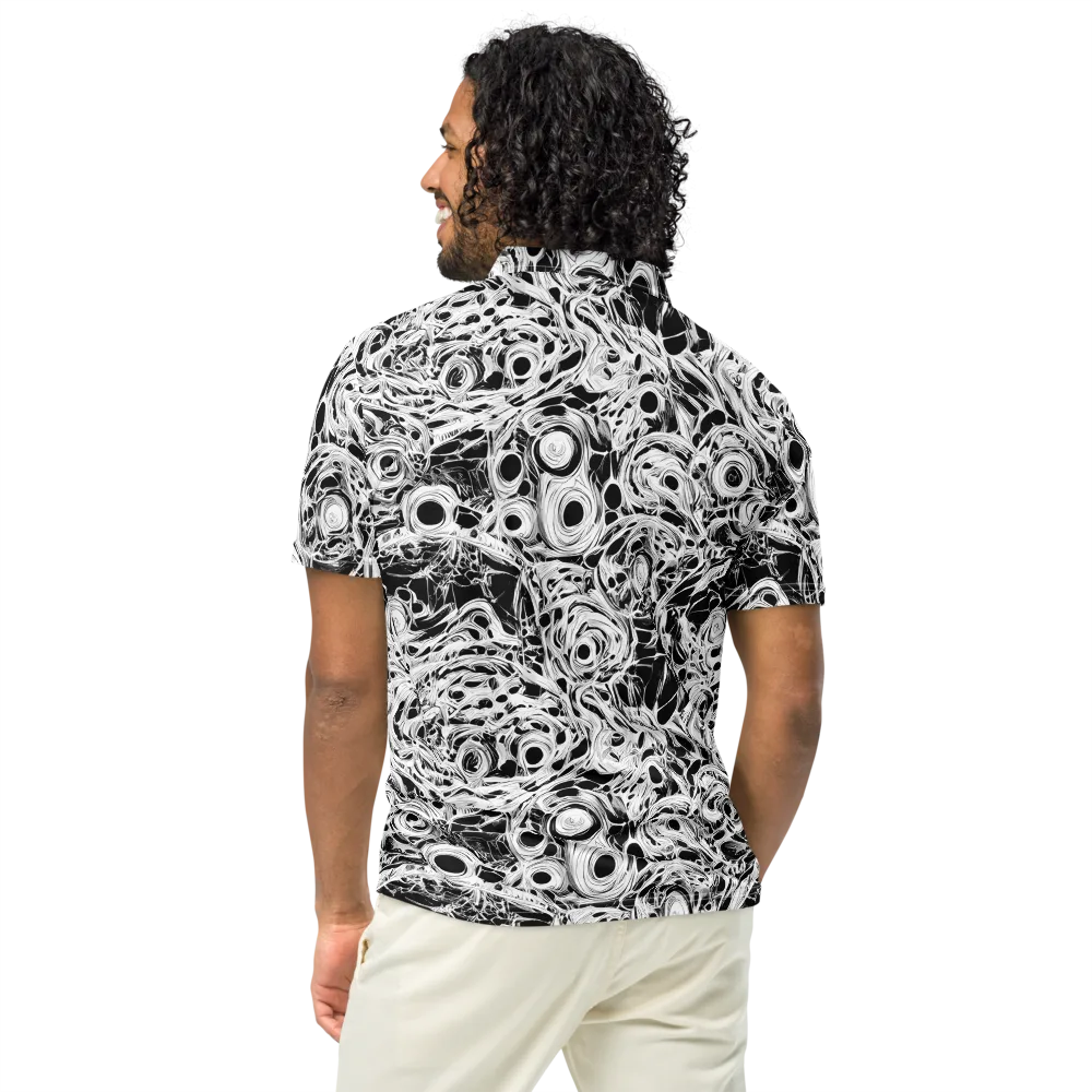 Noir Organism on Men's Slim Fit Polo Shirt — Back