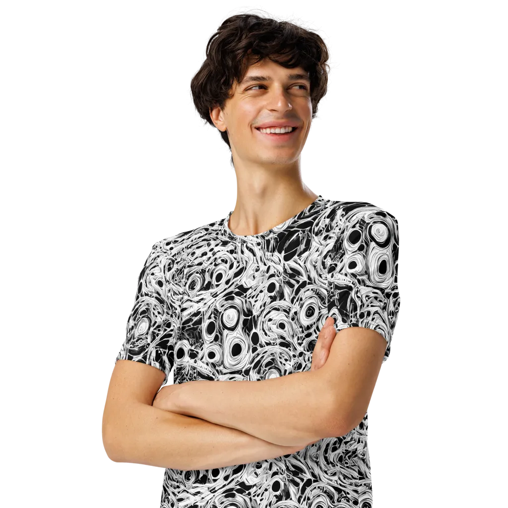 Noir Organism on Men's Crew Neck T-Shirt — Left Front