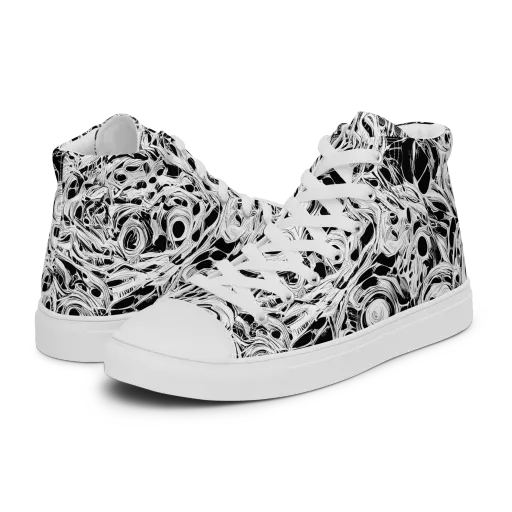 Noir Organism on a Men's High Top Canvas Shoes