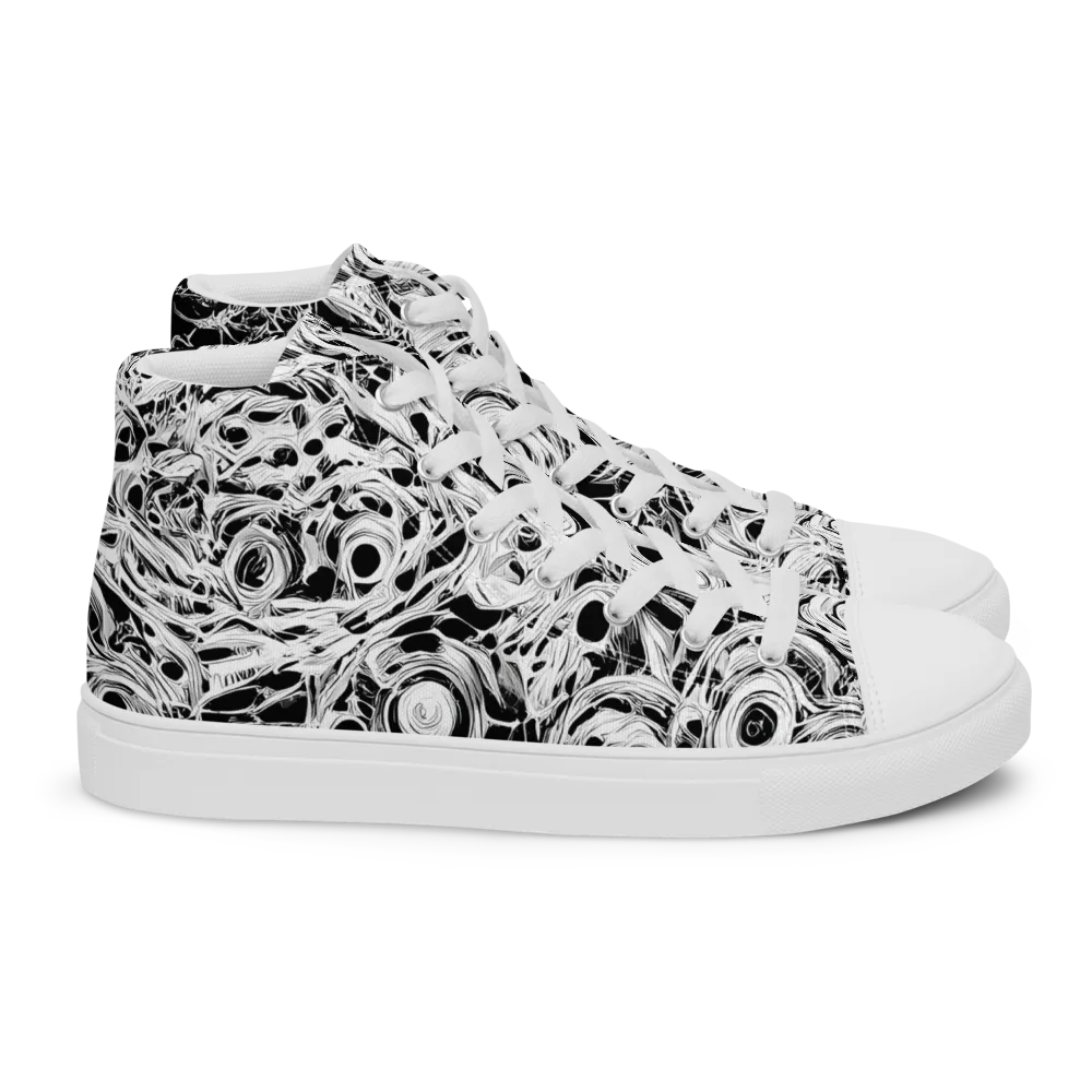 Noir Organism on Women's High Top Canvas Shoes — Right