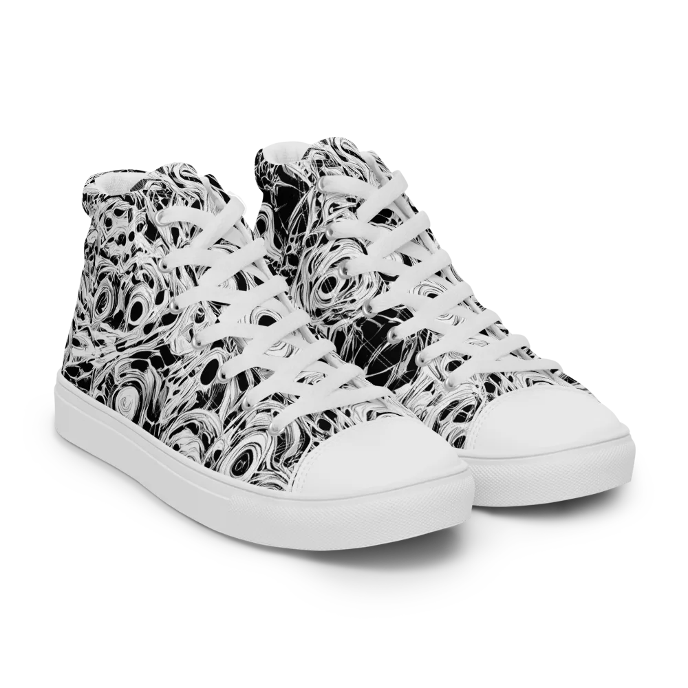 Noir Organism on Women's High Top Canvas Shoes — Right Front