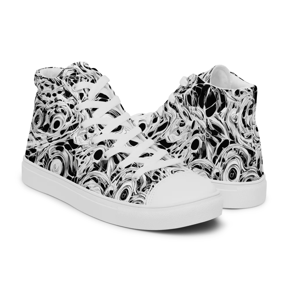Noir Organism on Women's High Top Canvas Shoes — Right