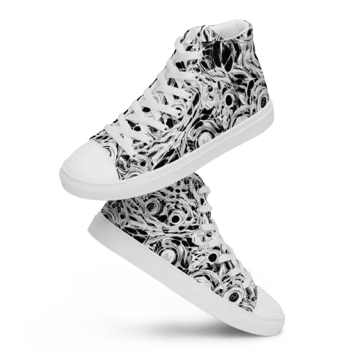 Noir Organism on a Women's High Top Canvas Shoes