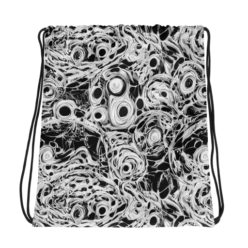 Noir Organism on a Drawstring Bag