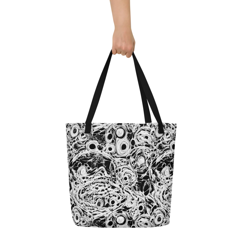 Noir Organism on Large Tote Bag W/ Pocket — Front