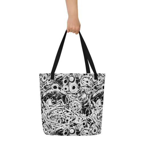 Noir Organism on a Large Tote Bag W/ Pocket