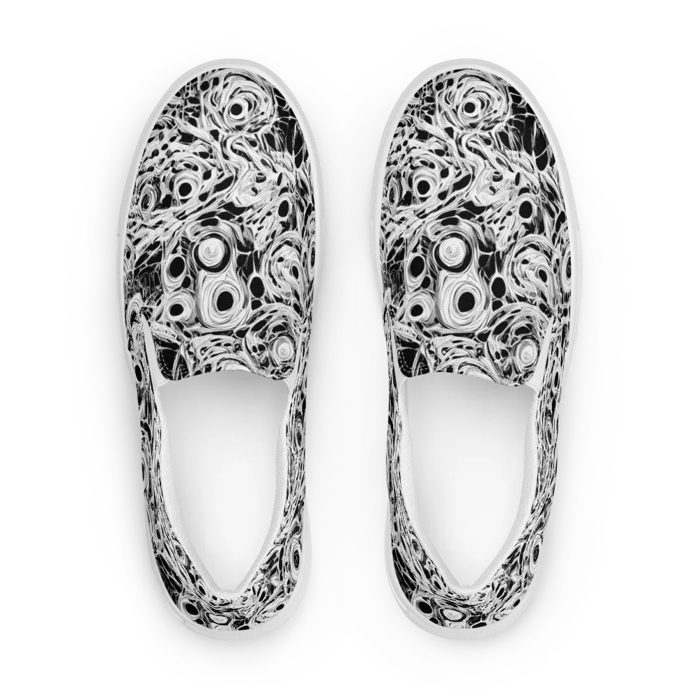 Noir Organism on Women's Slip-On Canvas Shoes — Front