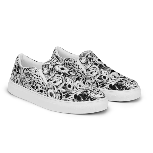 Noir Organism on a Women's Slip-On Canvas Shoes