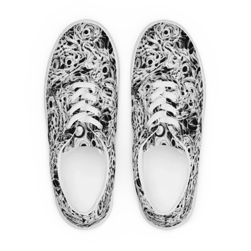 Noir Organism on a Men's Lace-Up Canvas Shoes