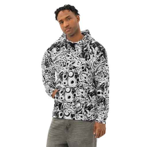 Noir Organism on a Cotton Hoodie