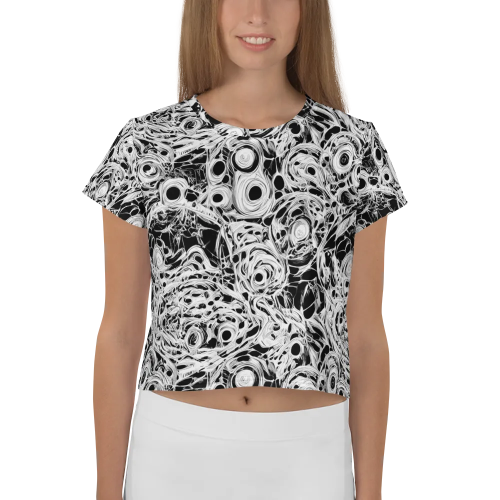 Noir Organism on Crop Tee — Front