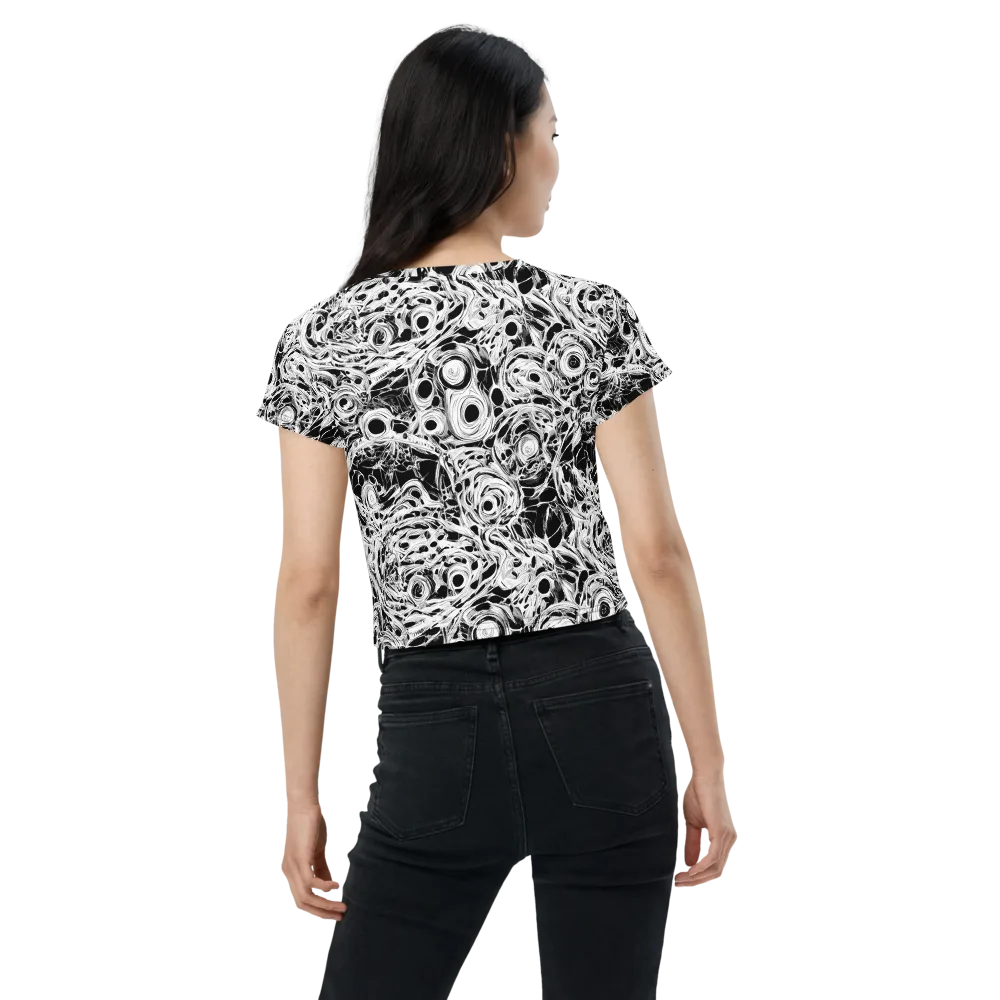 Noir Organism on Crop Tee — Back