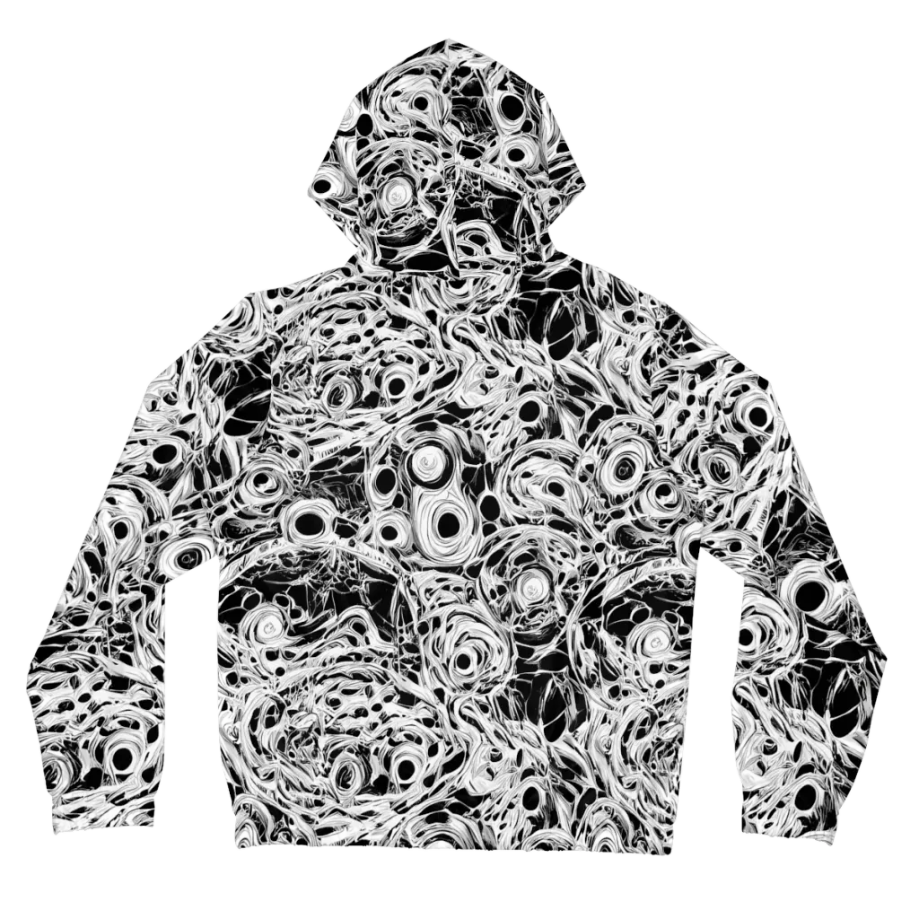 Noir Organism on Women's Full-Zip Hoodie — Back