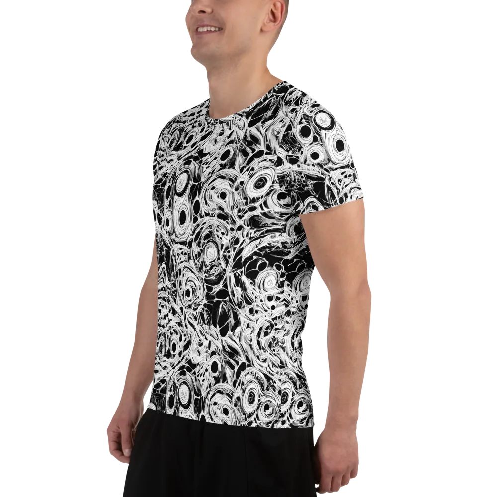 Noir Organism on Men's Athletic T-Shirt — Left
