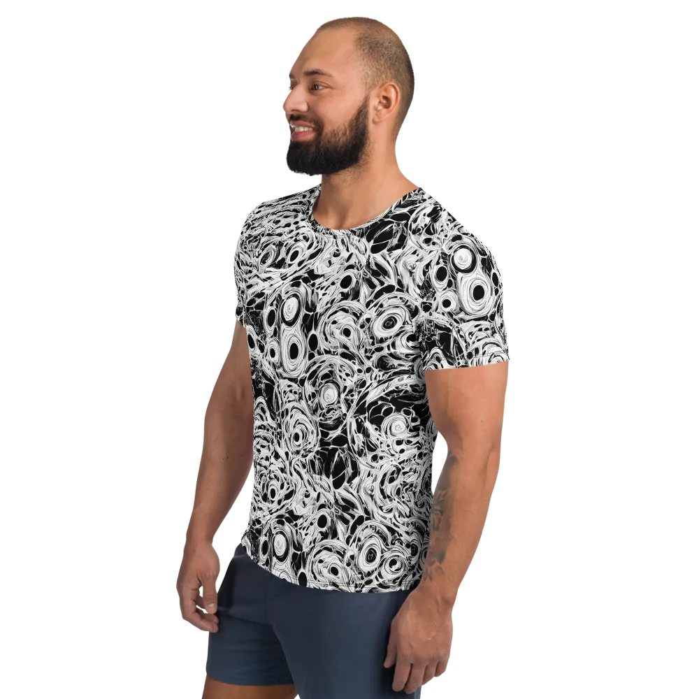 Noir Organism on Men's Athletic T-Shirt — Left