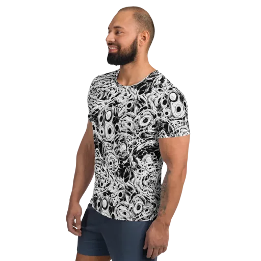 Noir Organism on a Men's Athletic T-Shirt