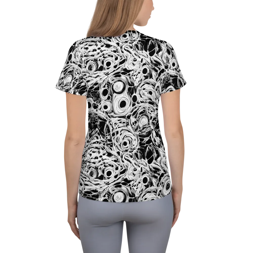 Noir Organism on Women's Athletic T-Shirt — Back