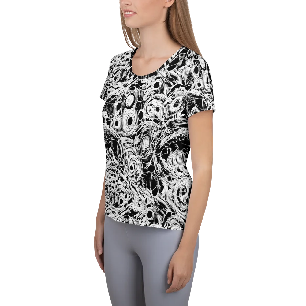 Noir Organism on Women's Athletic T-Shirt — Left