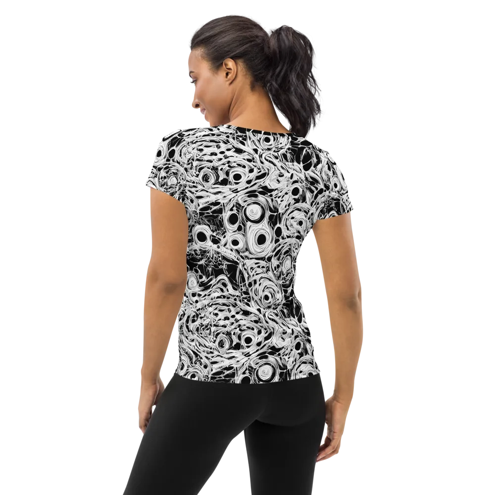 Noir Organism on Women's Athletic T-Shirt — Back