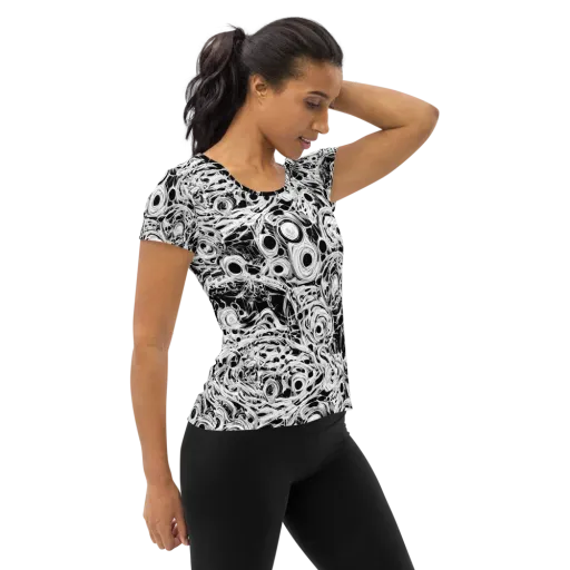Noir Organism on a Women's Athletic T-Shirt