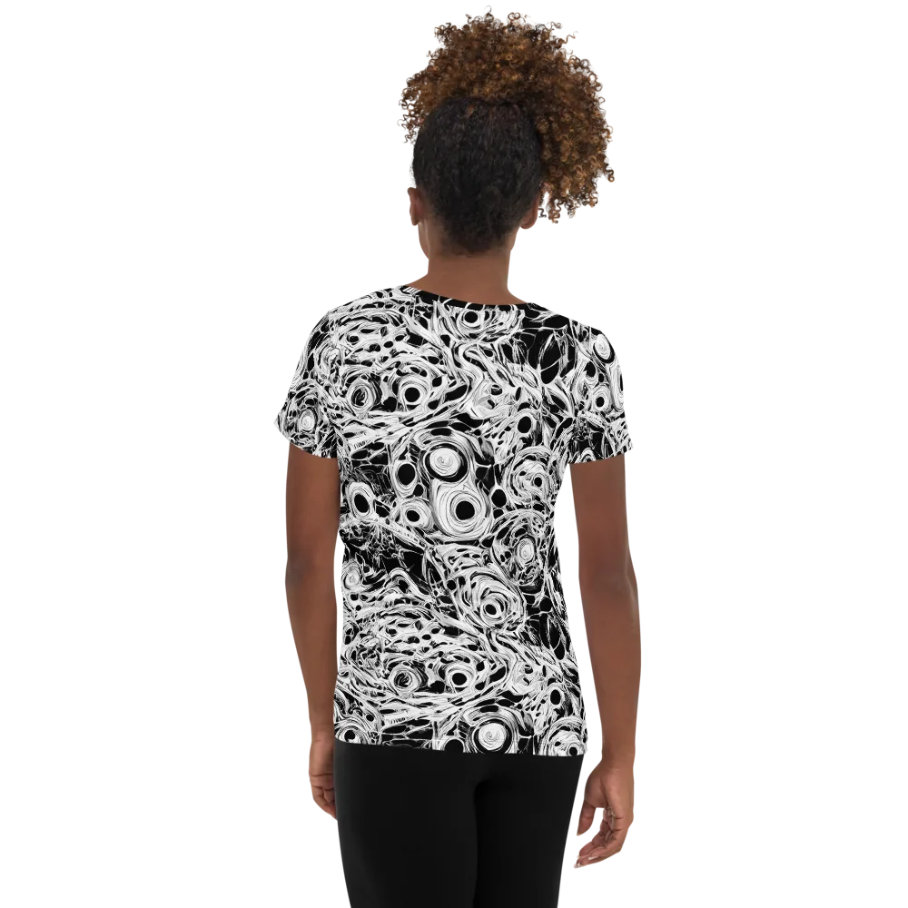 Noir Organism on Women's Athletic T-Shirt — Back