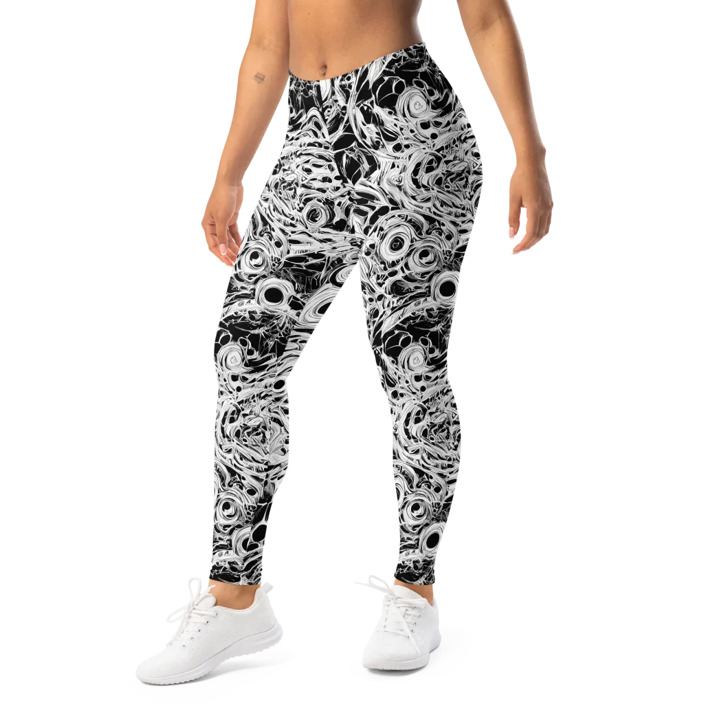 Noir Organism on Leggings — Left Front