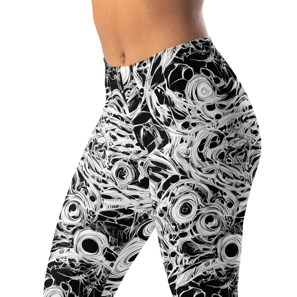 Noir Organism on Leggings — Left Front