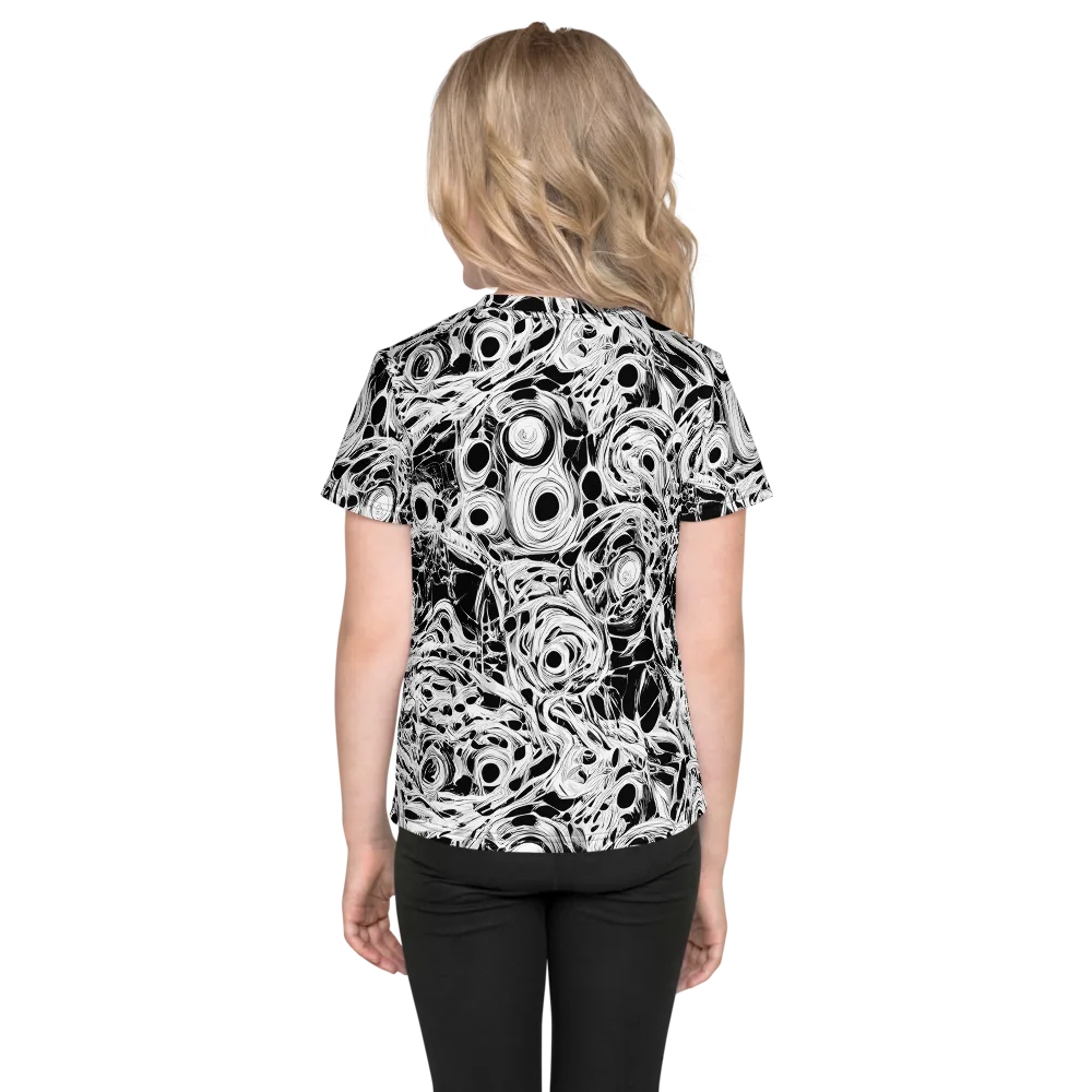 Noir Organism on Kids Crew Neck T-Shirt — Back