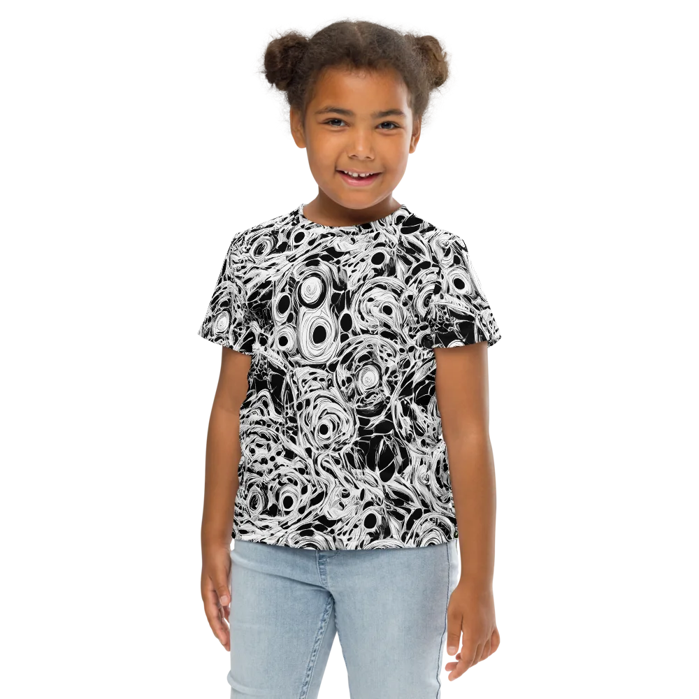 Noir Organism on Kids Crew Neck T-Shirt — Front