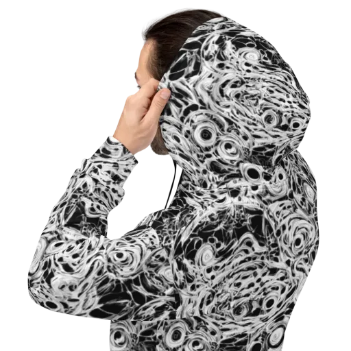 Noir Organism on a Hoodie
