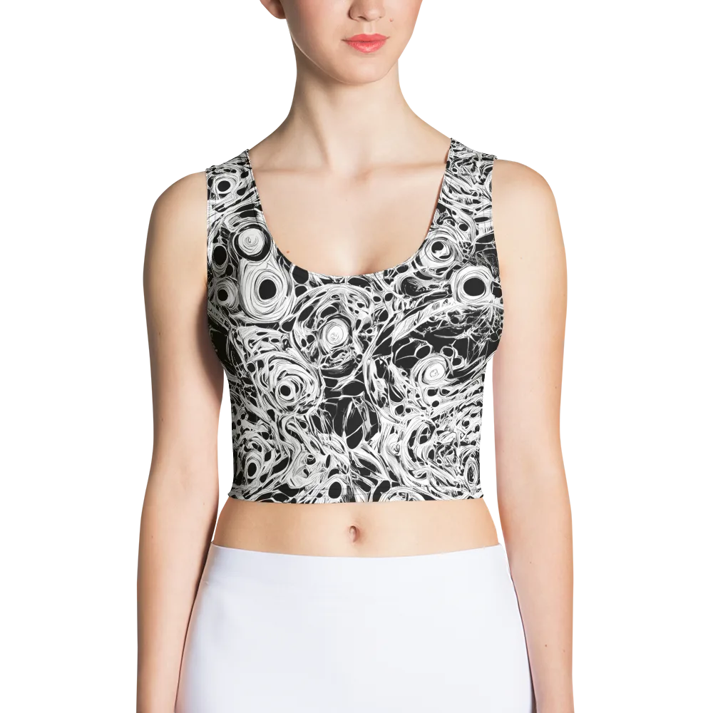Noir Organism on Crop Top — Front