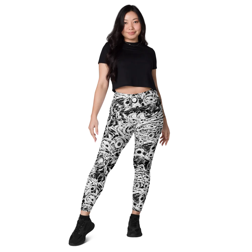 Noir Organism on Leggings with Pockets — Front