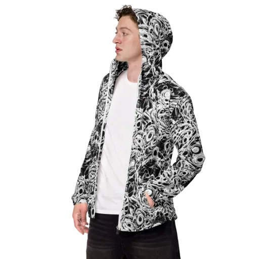 Noir Organism on a Men's Windbreaker
