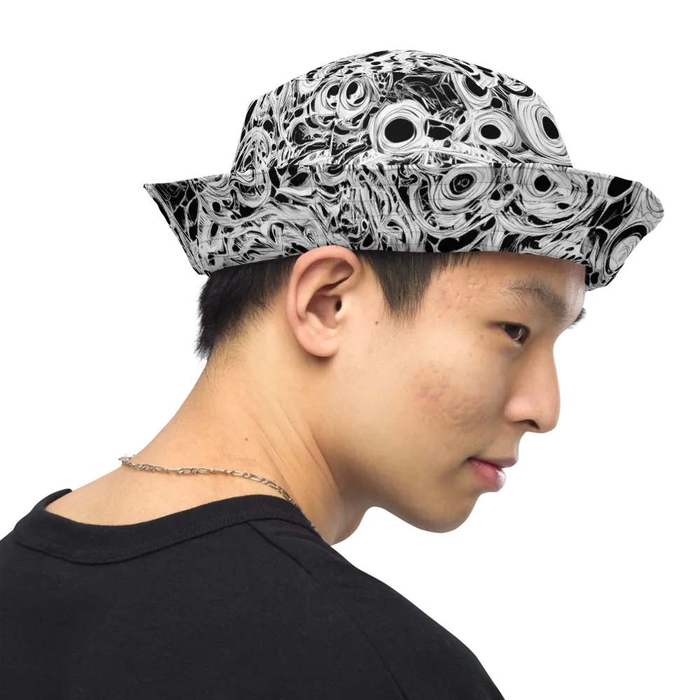 Noir Organism on Reversible Bucket Hat — Right Outside