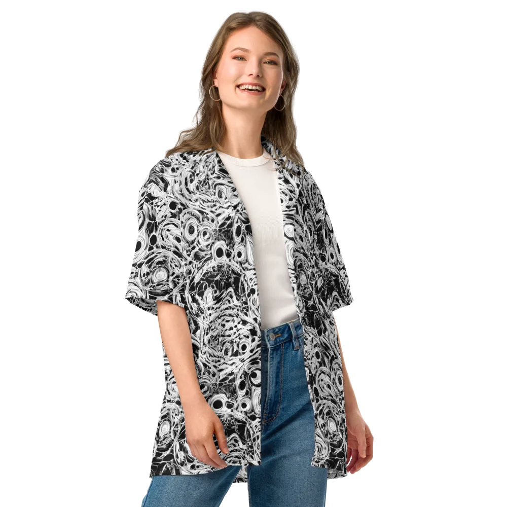 Noir Organism on Button Shirt — Front