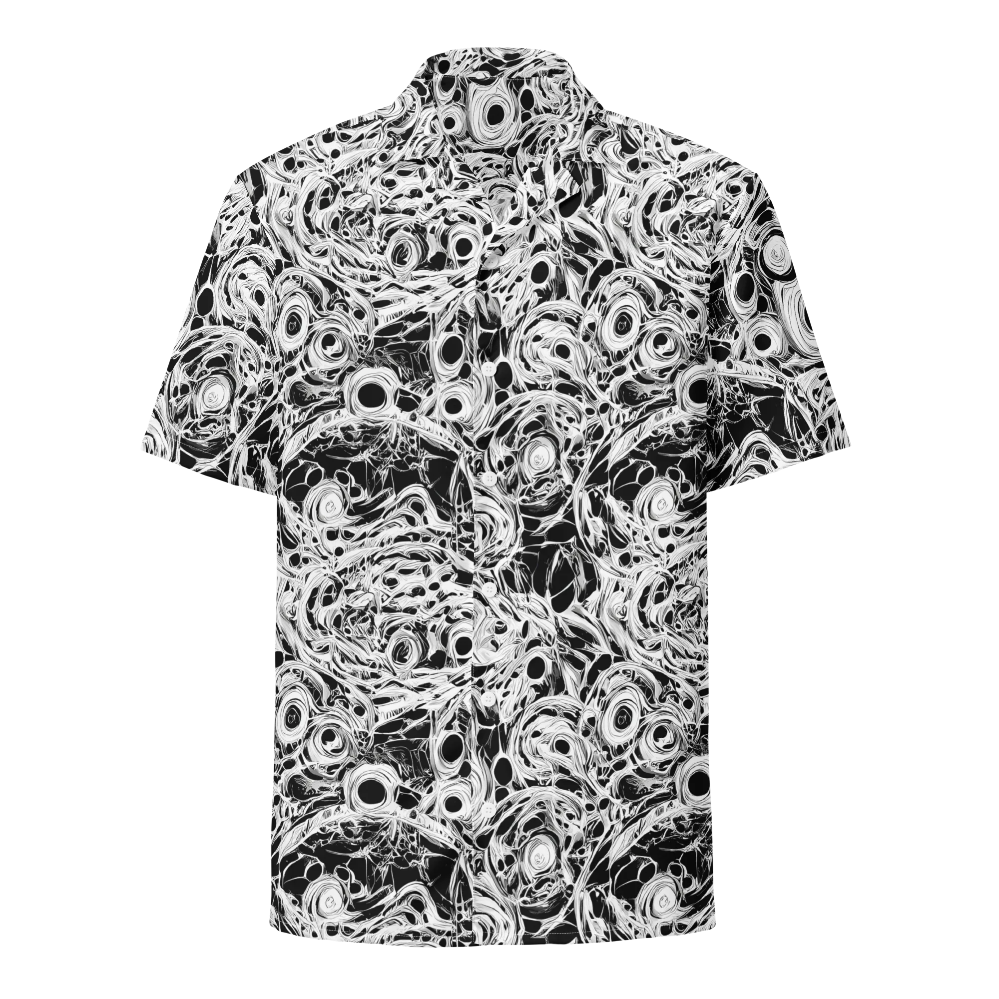 Noir Organism on Button Shirt — Front