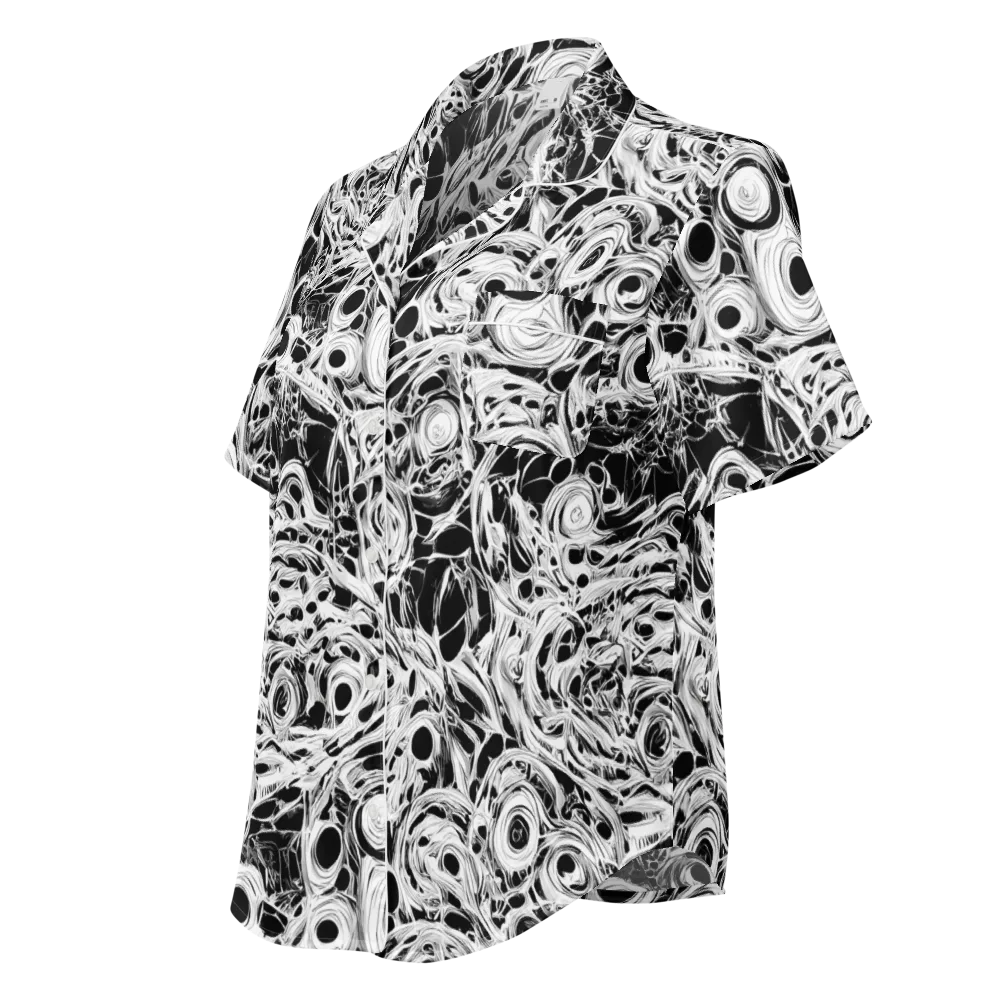 Noir Organism on Women's Short Sleeve Pajama Top — Left Front