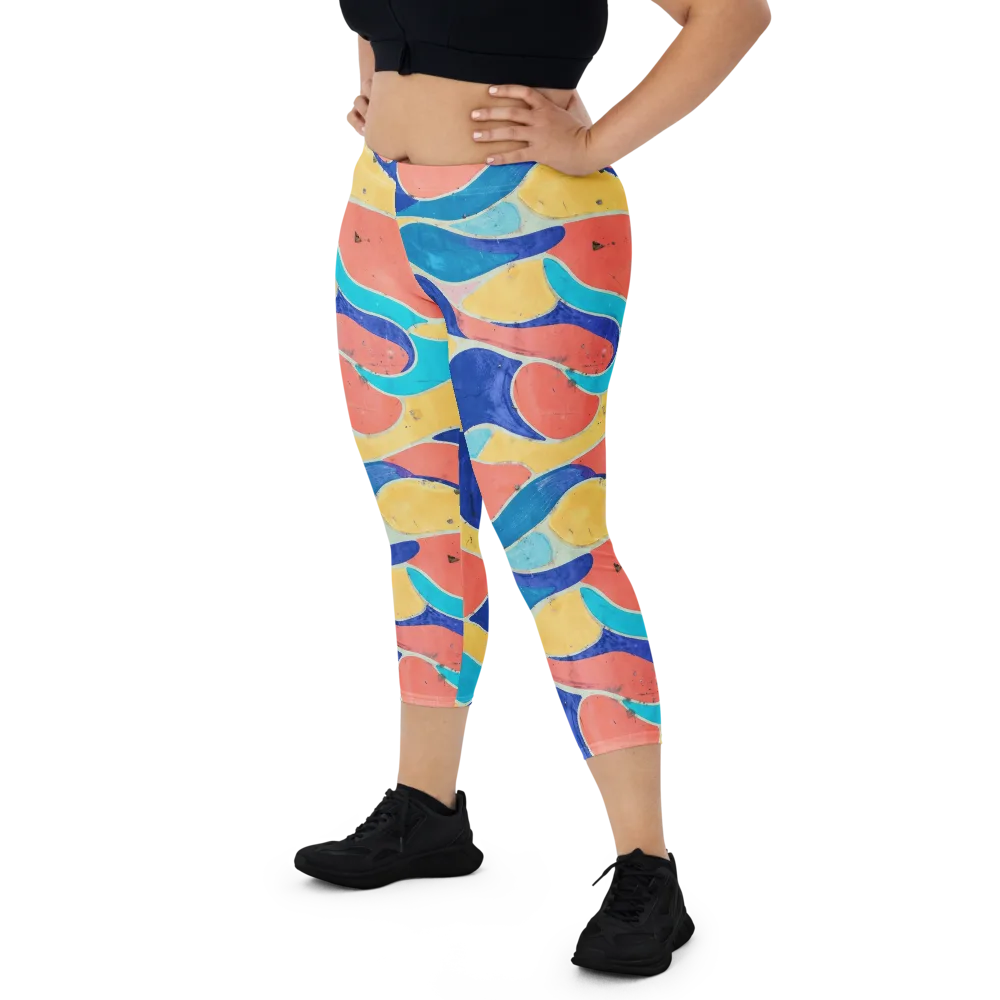 Chromatic Riverstone on Capri Leggings — Front