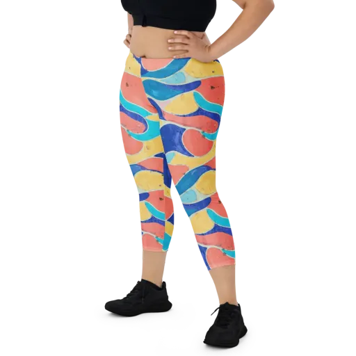 Chromatic Riverstone on a Capri Leggings