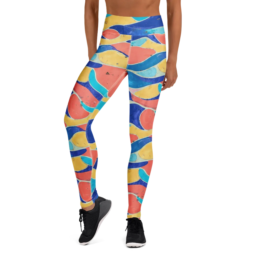 Chromatic Riverstone on Yoga Leggings — Front