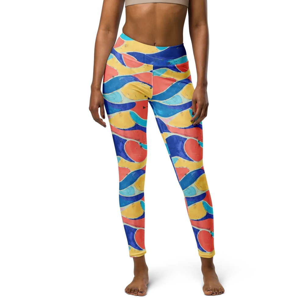 Chromatic Riverstone on Yoga Leggings — Front